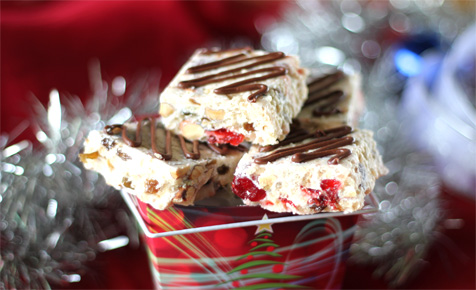 White Christmas slice
